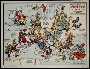 Եվրոպա, ծաղրանկար քարտեզ , 1915թ