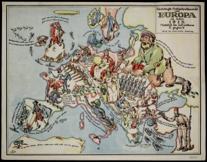 Եվրոպա, ծաղրանկար քարտեզ , 1915թ